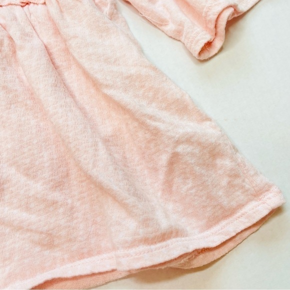 HARPER Canyon Bell Sleeve Ruffle Top in Soft Pink and White - Picture 5 of 7